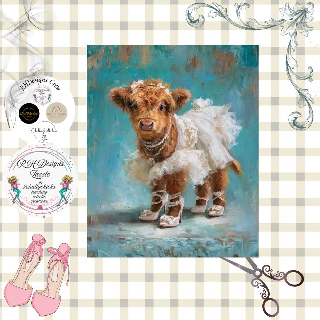 Papel De Seda Decoupage Highland Bridal Calf Lace Pearls  (Subido por el creador)