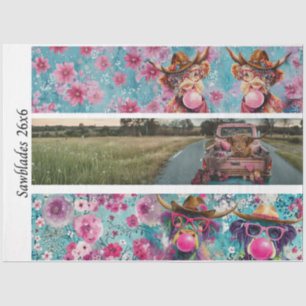 Papel De Seda Decoupage Highland Burbujas Goma Camión Serrucho