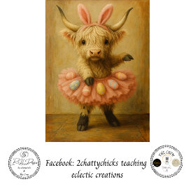Papel De Seda Decoupage Highland Easter Ballerina In Pink 