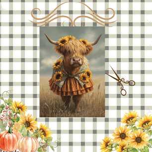 Papel De Seda Decoupage Highland Sunflower Sass Art