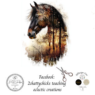 Papel De Seda Decoupage Horse Harmonity Nature Doble exposición