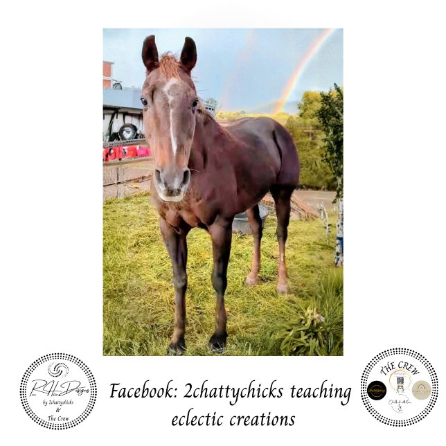 Papel De Seda Decoupage Horse in Field Rainbow  (Subido por el creador)