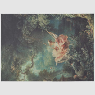 Papel De Seda Decoupage Icónica Pintura Fragonard en el Jardín