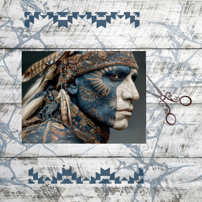 Papel De Seda Decoupage Jefe Guerrero Indio Americano  (Subido por el creador)