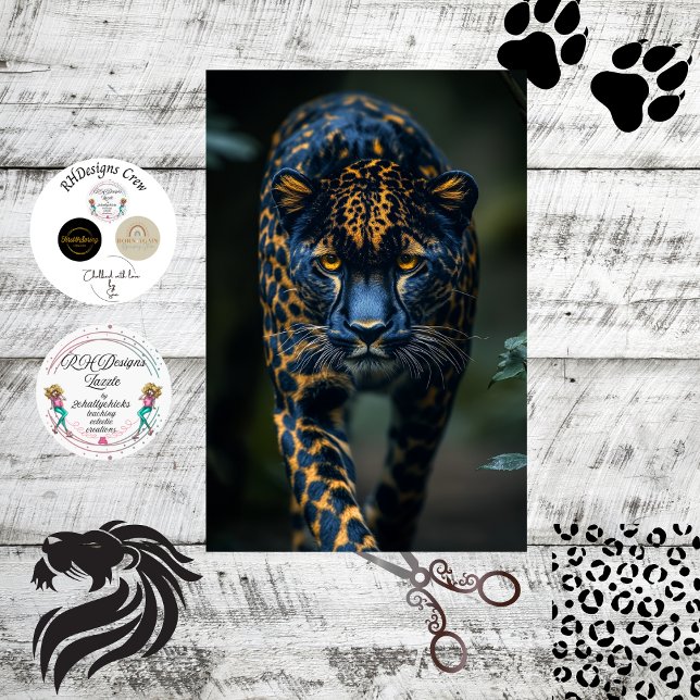 Papel De Seda Decoupage Leopard Dark Spots Piercing Gaze (Subido por el creador)