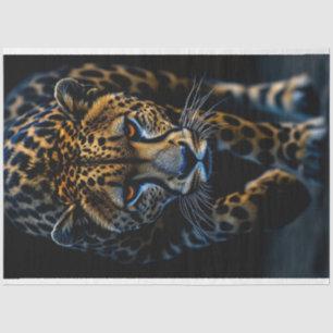 Papel De Seda Decoupage Leopardo exótico cierra el arte digital