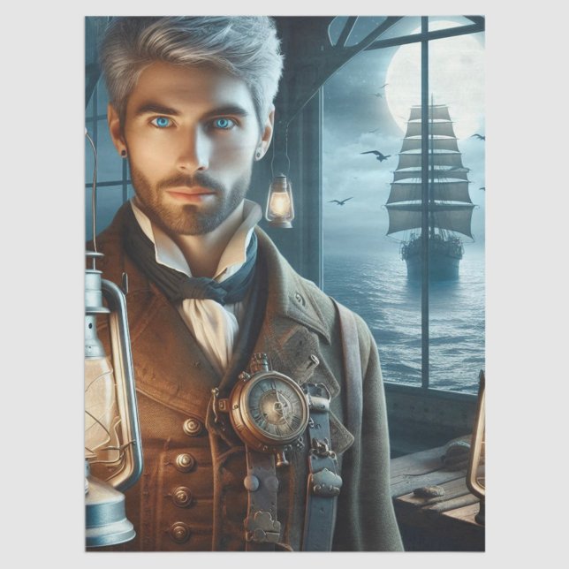 Papel De Seda Decoupage Lighthouse Keeper Steampunk Victorian (Subido por el creador)