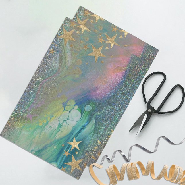 Papel De Seda Decoupage Líquido Abstracto Moderno Estrellado Bri (Subido por el creador)