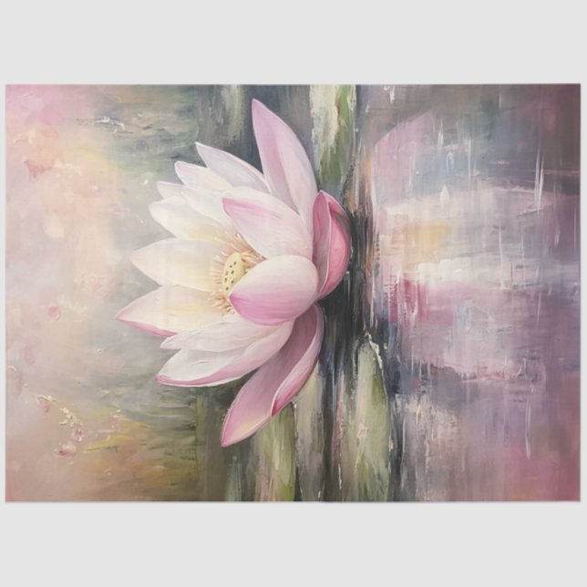 Papel De Seda Decoupage Lotus Floating Water Buddha Blossoms (Anverso)