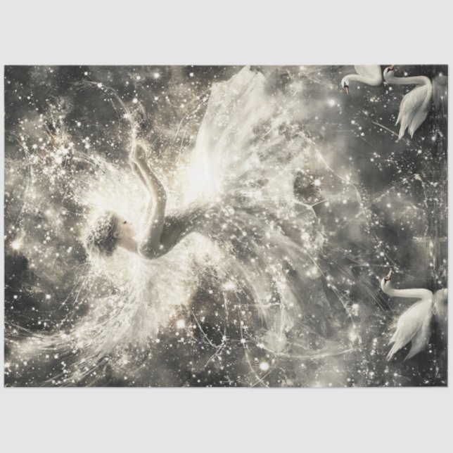 Papel De Seda Decoupage Luminosa Ballerina Bailando mágicamente (Anverso)