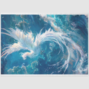 Papel De Seda Decoupage Majestic Eetral White Phoenix