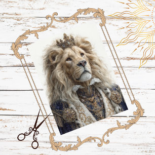 Papel De Seda Decoupage Majestic Leon King Regal Diseño Jeweld