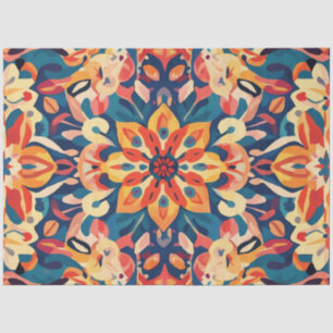 Papel De Seda Decoupage Mandala Digital Artwork Arte psicodélico
