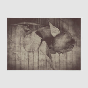 Papel De Seda Decoupage marrón Rosa de la antigüedad Sepia