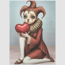 Papel De Seda Decoupage melancholic harlequin