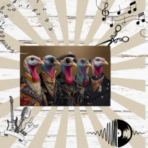 Decoupage Metallica Turkey Feathers Funk Band