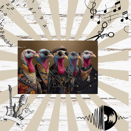 Papel De Seda Decoupage Metallica Turkey Feathers Funk Band