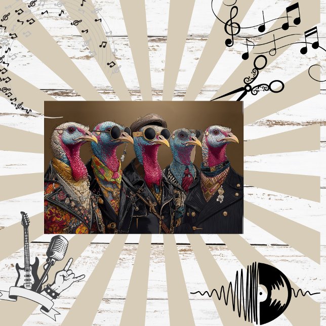 Papel De Seda Decoupage Metallica Turkey Feathers Funk Band (Subido por el creador)