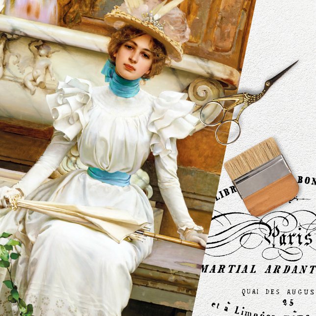 Papel de seda decoupage mujer vintage (Subido por el creador)