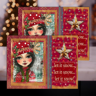 Papel De Seda Decoupage Navideño Festivo Caprichoso