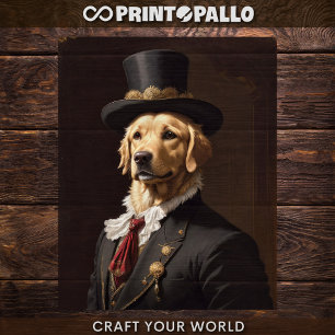 Papel De Seda Decoupage - Noble Golden Retriever -