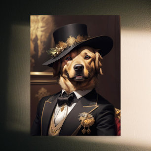 Papel De Seda Decoupage - Noble Golden Retriever Era Victoriana