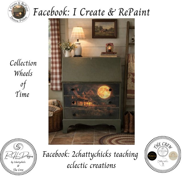 Papel De Seda Decoupage Nostalgic Rustic Farmhouse Moon  (Subido por el creador)