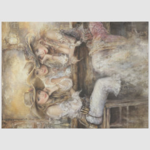 Papel De Seda Decoupage Nostalgics Ladies Western Saloon