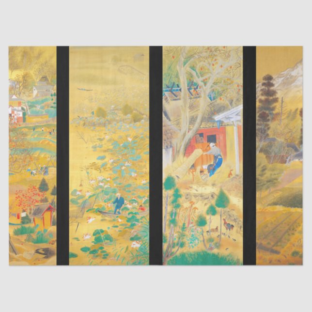 Papel De Seda Decoupage o artes japoneses exóticos del adorno (Anverso)