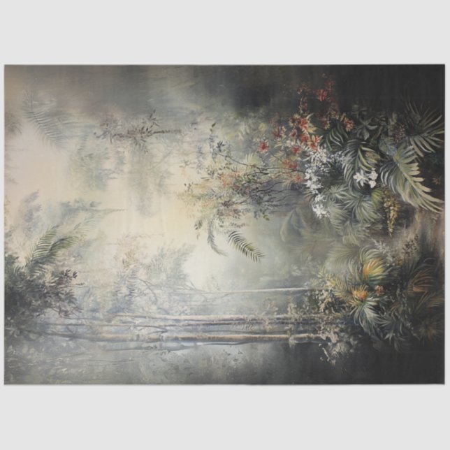 Papel De Seda Decoupage Oasis Hidden Garden Hawaii (Anverso)