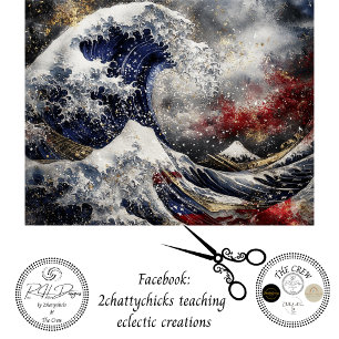 Papel De Seda Decoupage Ola Oceánica Masiva Bandera de EE. UU.