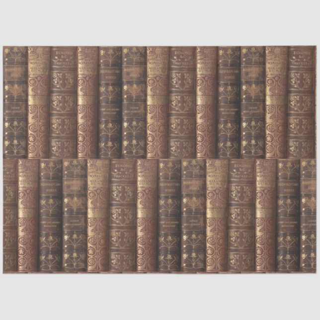 Papel De Seda Decoupage Old Book Spines (Heraldic) (Anverso)