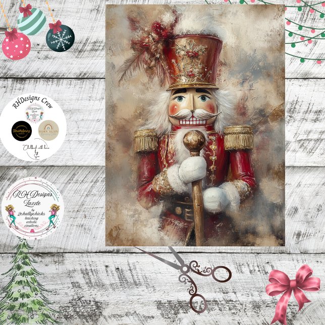 Papel De Seda Decoupage Ornate Nutcracker Classic Solider (Subido por el creador)
