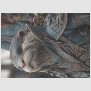 Papel De Seda Decoupage Otter Warrior Blue Suite