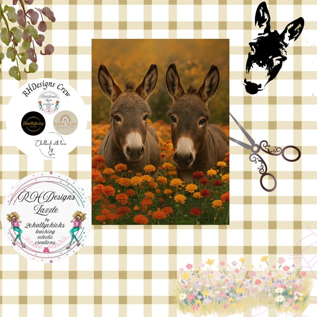 Papel De Seda Decoupage Panorama de burro pastoral de la escena  (Subido por el creador)