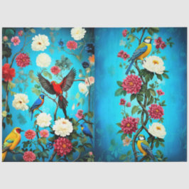 Papel De Seda Decoupage Paper Colorful Garden