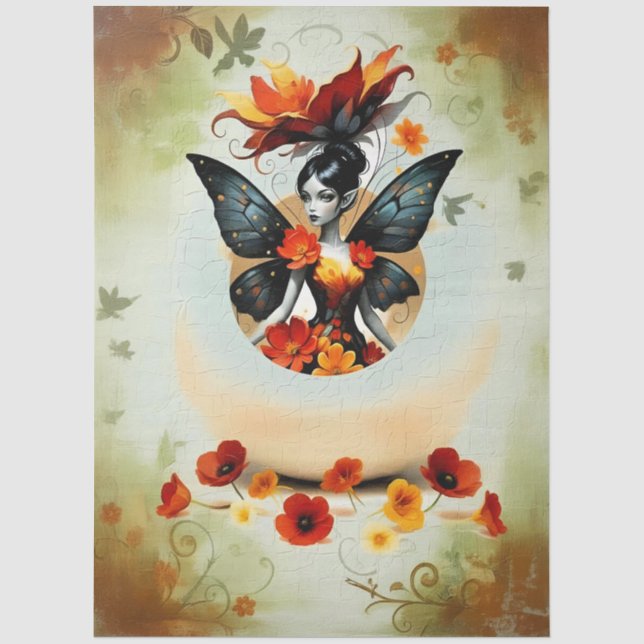 Papel De Seda Decoupage Paper Whimsical Flower Fairy  (Anverso)