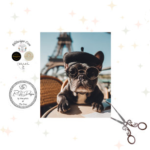 Papel De Seda Decoupage Paris Cafe Frenchie Bulldog Cafe