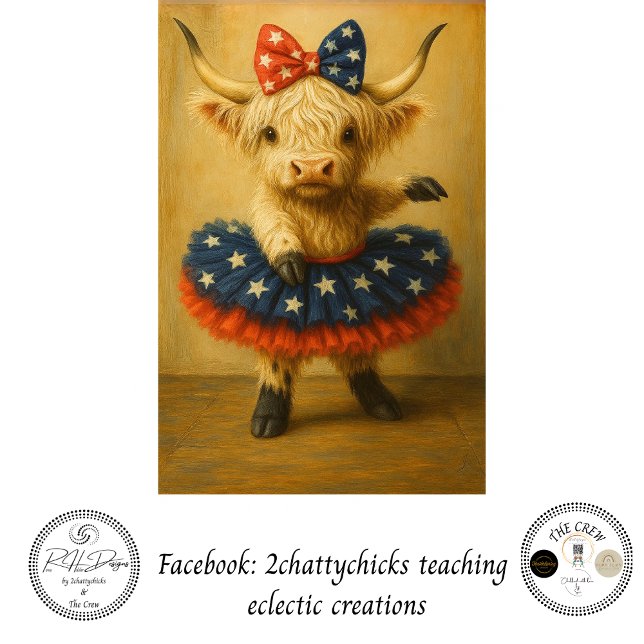 Papel De Seda Decoupage Patriótico Bailarina Highland Tutú  (Subido por el creador)