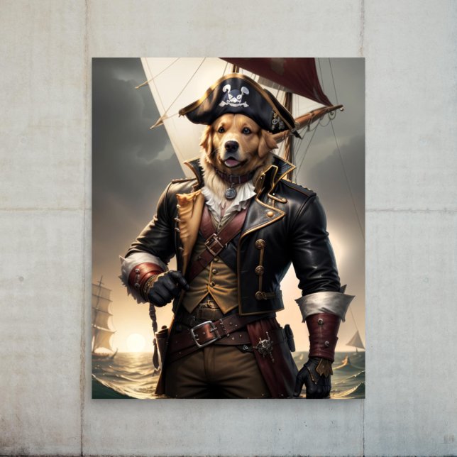 Papel De Seda Decoupage - Perro Pirata Golden Retriever -  (Subido por el creador)