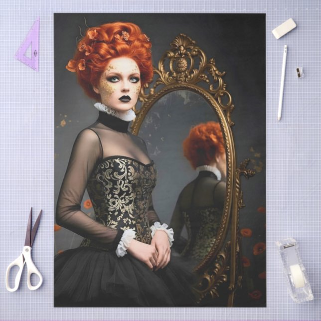 Papel De Seda Decoupage Poetic Gothic Motifs  (Artesanía)