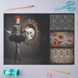 Papel De Seda Decoupage Poetic Gothic Motifs