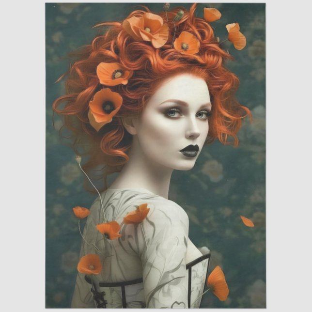 Papel De Seda Decoupage Poetic Gothic Motifs  (Anverso)