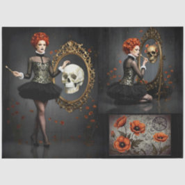 Papel De Seda Decoupage Poetic Gothic Motifs 
