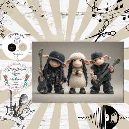 Papel De Seda Decoupage Punk Sheep Fur Feather Funk Band