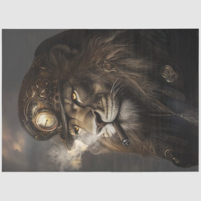 Papel De Seda Decoupage Regal Leon Crown Headpiece (Anverso)