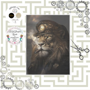 Papel De Seda Decoupage Regal Leon Crown Headpiece