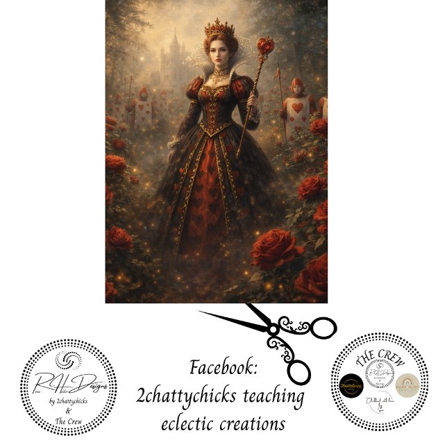 Papel De Seda Decoupage Regal Queen Hearts Enchanted Garden (Subido por el creador)