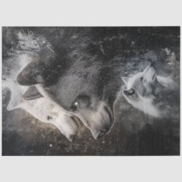 Papel De Seda Decoupage Resumen de los lobos y la escena del bos