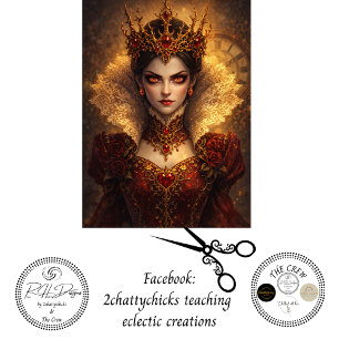 Papel De Seda Decoupage Retrato Rubí Monarca Carmesí Regio